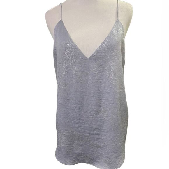 NWT EXPRESS Silver Shimmer Tank Top - Picture 1 of 4
